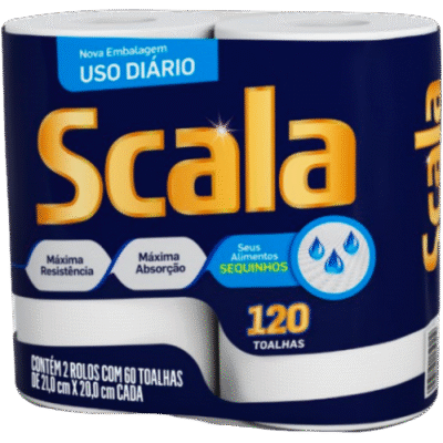 PAPEL TOALHA ROLO 60 FLS SCALA