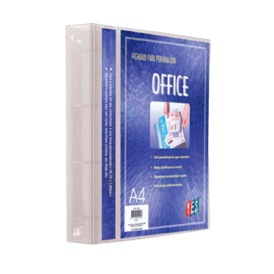 PASTA FICHARIO VISOR 4 ARGOLAS CRISTAL 6CM YES