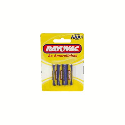PILHA PALITO AMARELA AAA C/4UN RAYOVAC