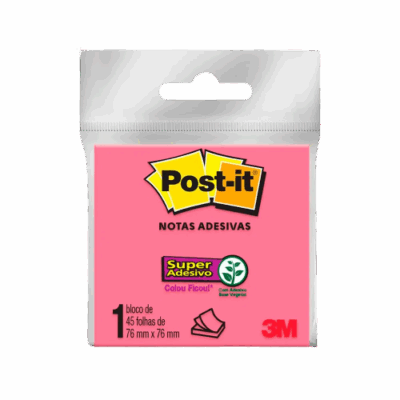 POST-IT ROSA 76X76 45 FLS 3M