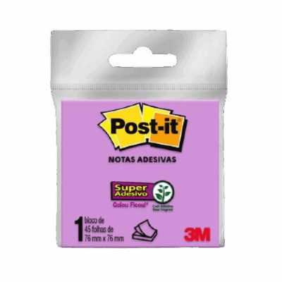 POST-IT ROXO 76X76 45 FLS 3M