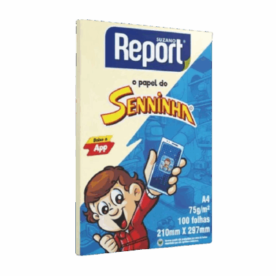 PAPEL REPORT SENINHA A4 100 FLS AMARELO
