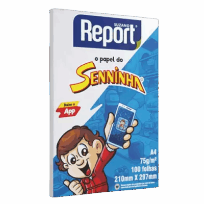 PAPEL REPORT SENINHA A4 100 FLS BRANCO