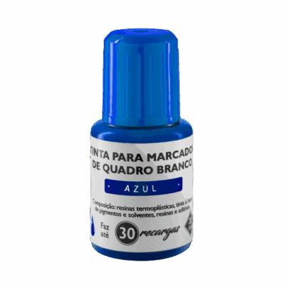 TINTA P/PINCEL QUADRO BRANCO AZUL 20ML BRW
