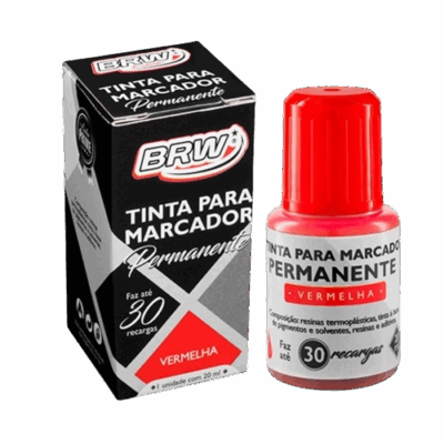 TINTA P/PINCEL ATOMICO 20ML VERMELHA BRW