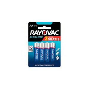 PILHA ALC PEQUENA AZUL AA C/4UN RAYOVAC