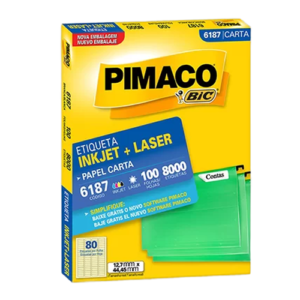 ETIQUETA PIMACO 6187 CARTA C/100F 12,7X44,45
