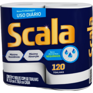 PAPEL TOALHA ROLO 60 FLS SCALA