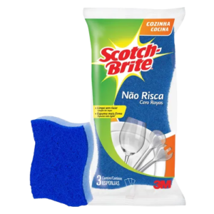 ESPONJA SCOTCH-BRITE C/3 UNIDADES NAO RISCA 3M