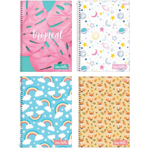 CADERNO 1 MATERIA 80 FOLHAS CAPA DURA STELLA JANDAIA