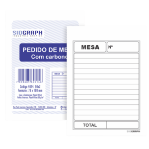 PEDIDO DE MESA 50X2 VIAS SIDGRAPH