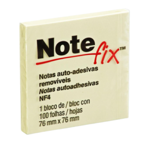 BLOCO NOTEFIX AMARELO 76X76 100FL 3M
