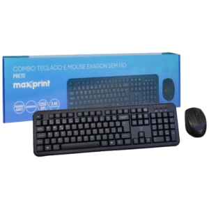 TECLADO E MOUSE EXAGON S/FIO PT MAXPRINT