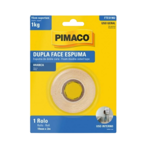 FITA DUPLA FACE ESPUMA BRANCA 19X2 PIMACO