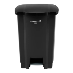 LIXEIRA C/PEDAL 50L PRETA PERFECT