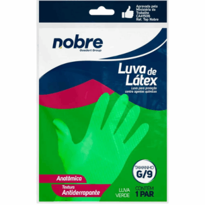 LUVA LATEX VERDE P NOBRE