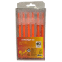 MARCA TEXTO CLEAR C/12 LARANJA MAXPRINT