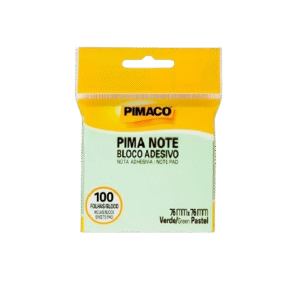 BLOCO ANOTACOES VERDE 76X76 100F PIMACO