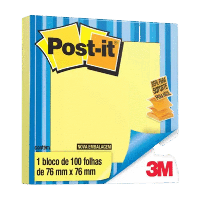 BLOCO POST-IT POP-UP REFIL AMARELO 76X76 100 FLS 3M
