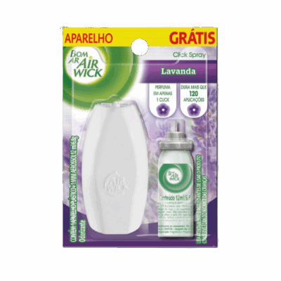 BOM AR AIR WICK LAVANDA APARELHO + REFIL 12ML