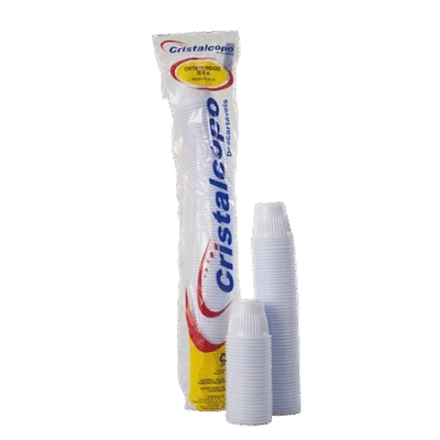 COPO DESCARTAVEL 50ML PS BRANCO CRISTALCOPO