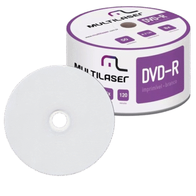 DVD R IMPRIMIVEL 4,7GB C/50UN MULTILASER
