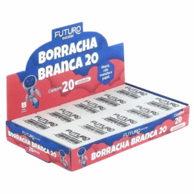 BORRACHA ESCOLAR BRANCA 20 FUTURO