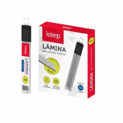 LAMINA ESTILETE ESTREITO 9MM C/100 KEEP