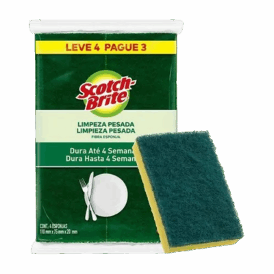 ESPONJA DUPLA FACE C/4 SCOTCH BRITE 3M