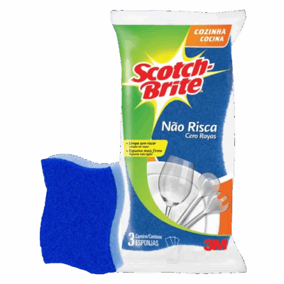 ESPONJA SCOTCH-BRITE C/3 UNIDADES NAO RISCA 3M