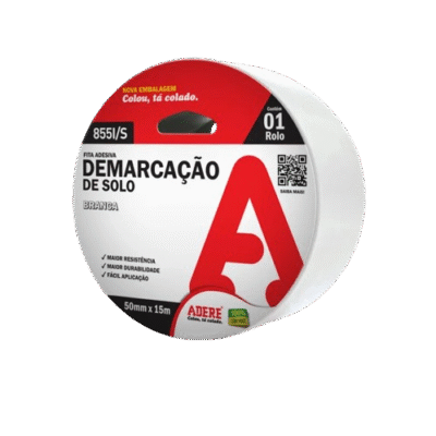 FITA DEMARCACAO SOLO BRANCA 50X15M ADERE