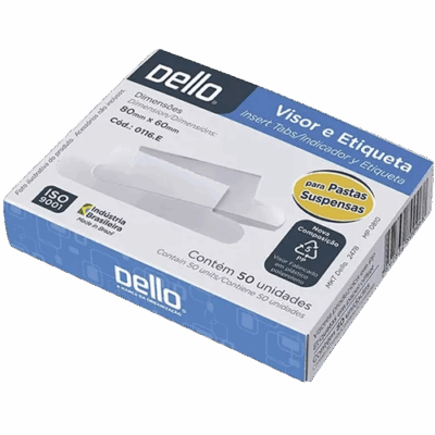 VISOR P/PASTA SUSPENSA C/50UN DELLO
