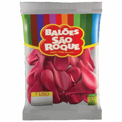 BALAO N°7 RS PINK C/50UN SAO ROQUE