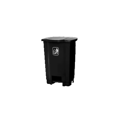 LIXEIRA C/ PEDAL 36L PRETA NYCOL