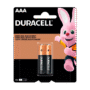 PILHA ALCALINA AAA C/2UN DURACELL