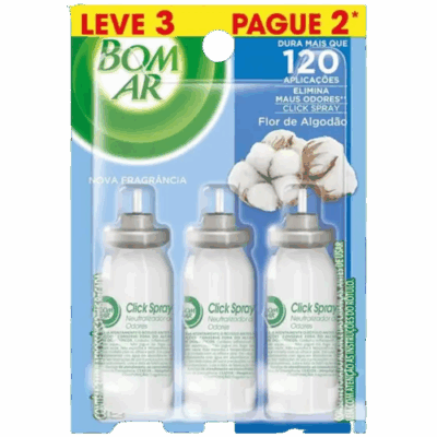 BOM AR 12ML AIR WICK F.ALGODAO C/3 REFIL