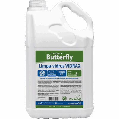 LIMPA VIDROS VIDRAX BUTTERFLY 5L AUDAX