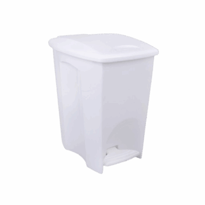 LIXEIRA PEDAL TOP 10 LTS BRANCA MILPLASTIC
