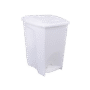 LIXEIRA PEDAL TOP 10 LTS BRANCA MILPLASTIC