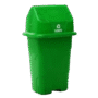 LIXEIRA C/ TAMPA VAIVEM 50L VERDE CAJOVIL