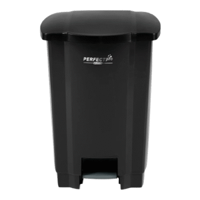 LIXEIRA C/PEDAL 50L PRETA PERFECT