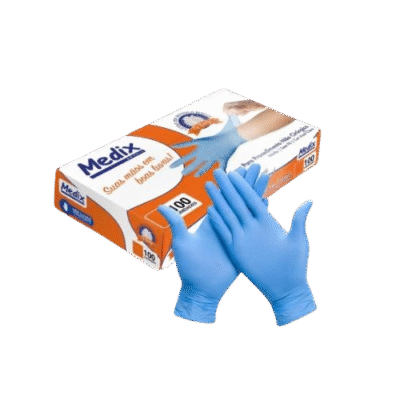 LUVA DE NITRILICA AZUL S/PO G MEDIX
