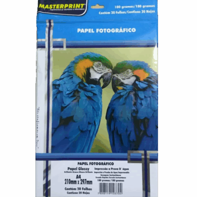 PAPEL FOTO A4 180G C/20 MASTERPRINT
