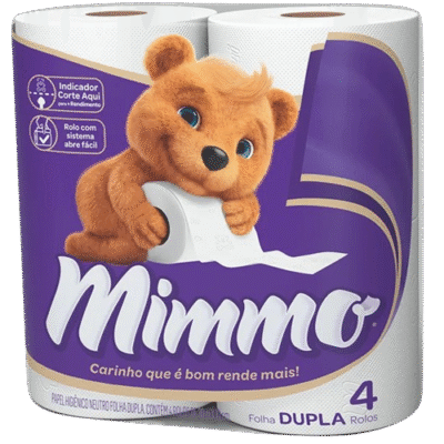 PAPEL HIGIENICO FOLHA DUPLA 4X30M MIMMO