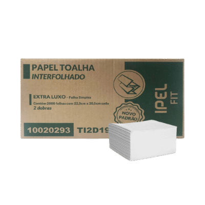 PAPEL TOALHA 2000FL 22,5X20,5 / 2 DOBRAS IPEL FIT