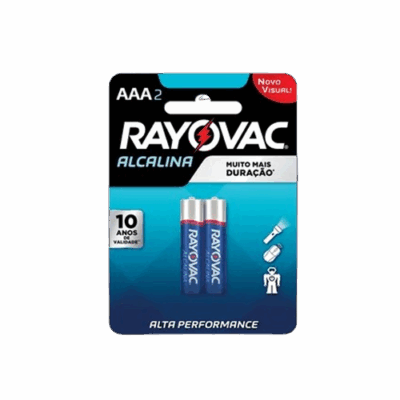 PILHA ALCALINA PALITO AZUL AAA2 C/2UN RAYOVAC