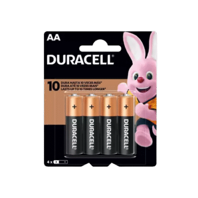PILHA ALCALINA PEQUENA AA C/4UN DURACELL