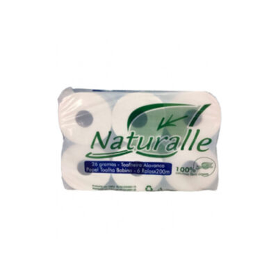 PAPEL TOALHA ROLO C/ 6X200M NATURALLE