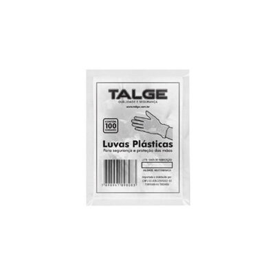 LUVA PLASTICA POLIETILENO C/100UN TALGE