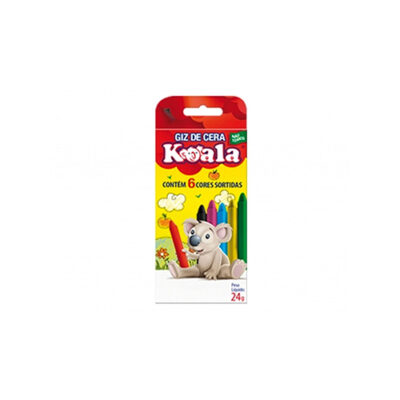 GIZ DE CERA C/ 6 CORES KOALA